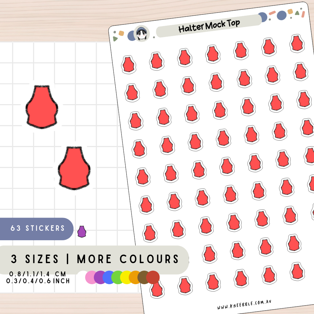 Halter Mock Top Planner Stickers
