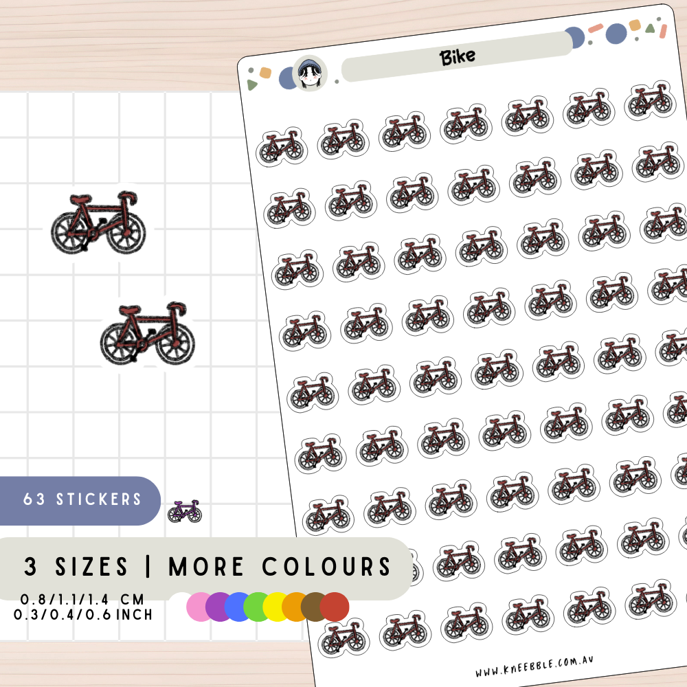 Bike Bicycle Planner Stickers