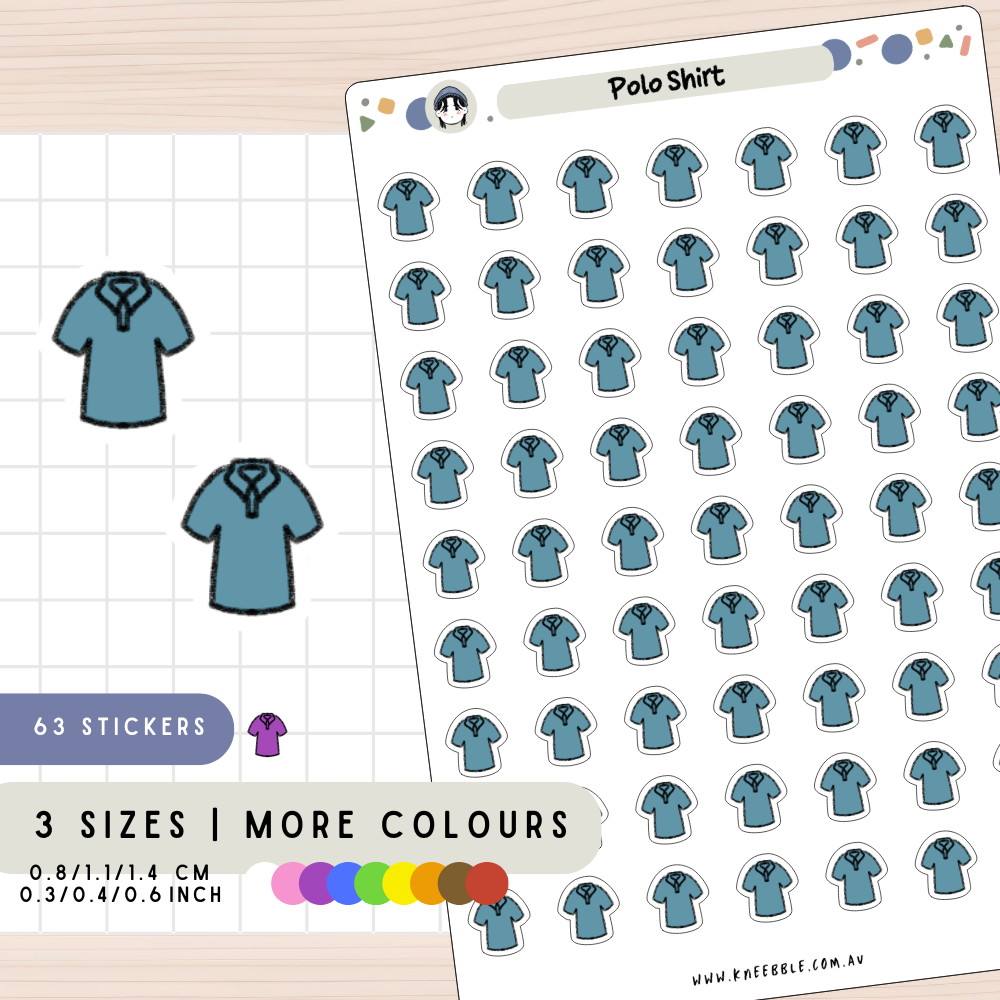 Polo Shirt Planner Stickers