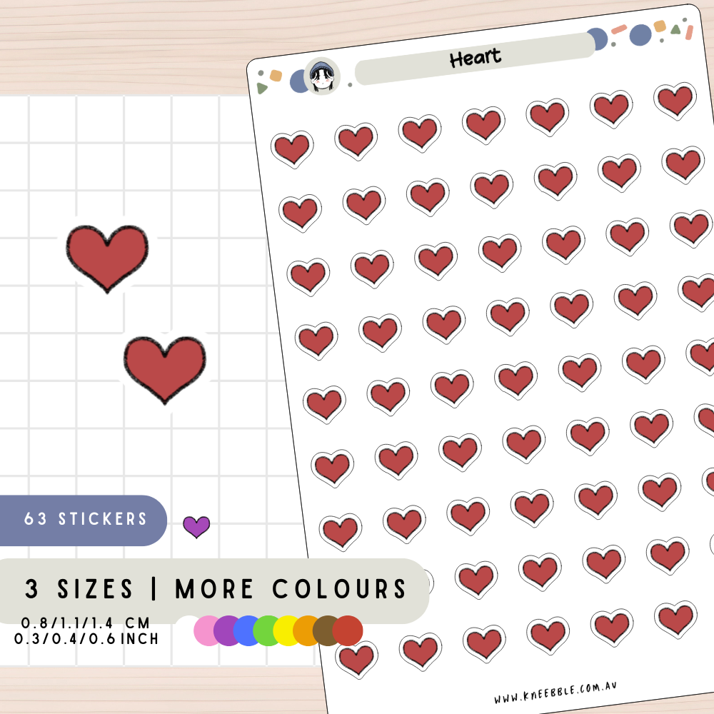 Heart Planner Stickers