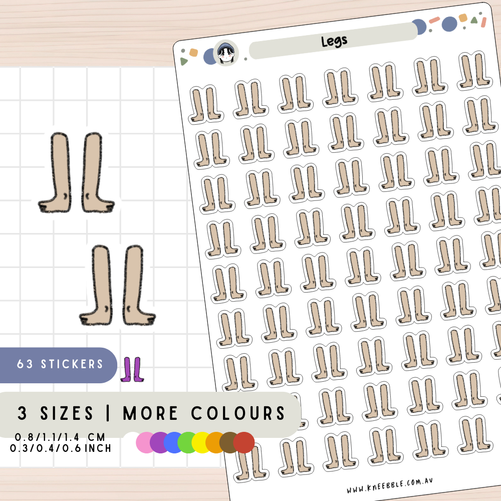 Legs Anatomy Planner Stickers