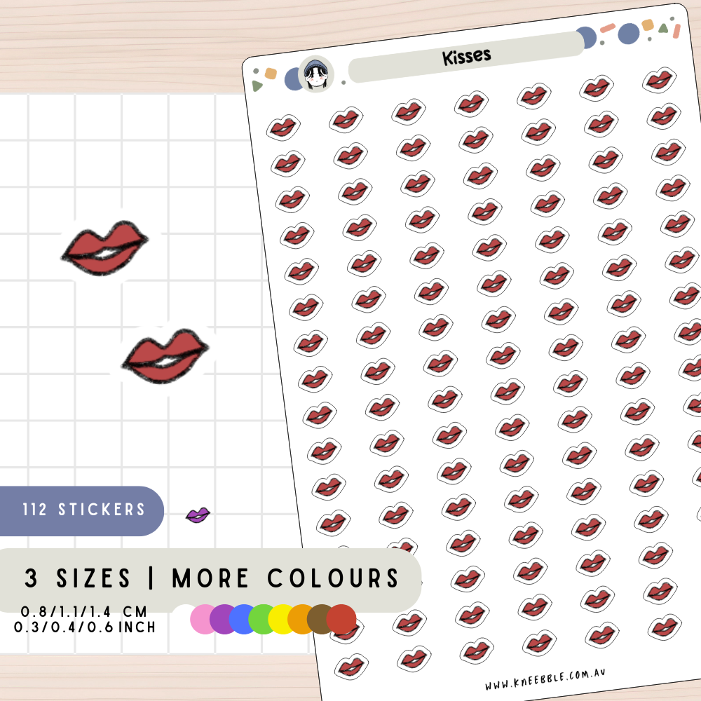 Kisses Planner Stickers