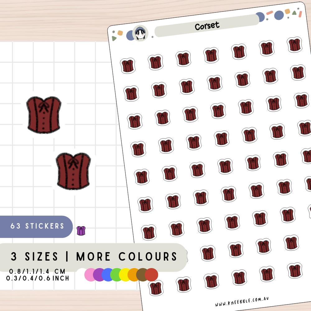 Corset Top Planner Stickers