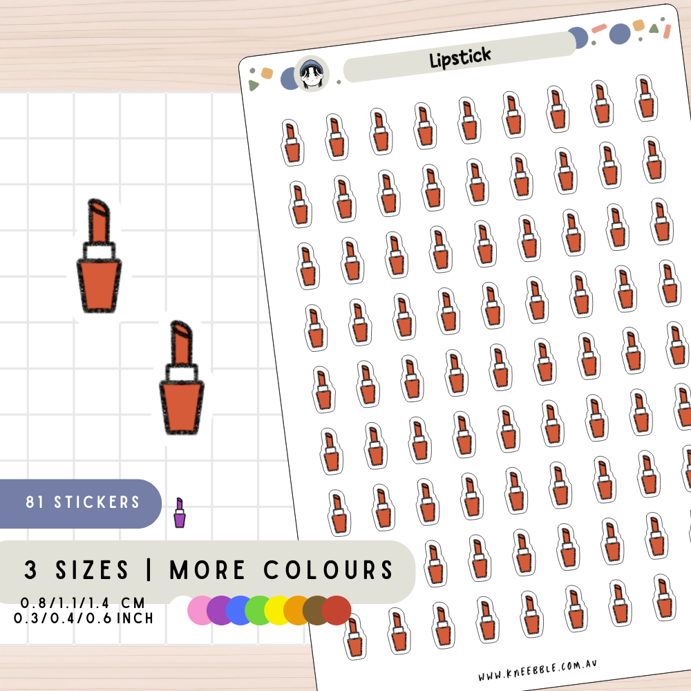 Lipstick Planner Stickers
