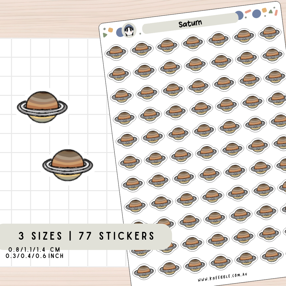 Saturn Planet Planner Stickers