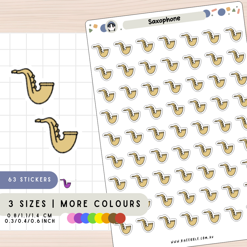 Saxophone Planner Stickers