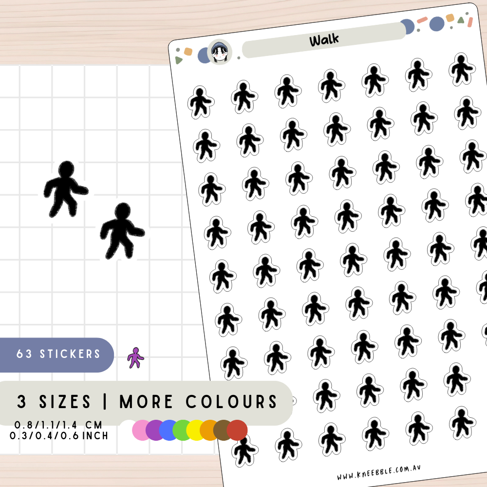 Walk Pedestrian Planner Stickers