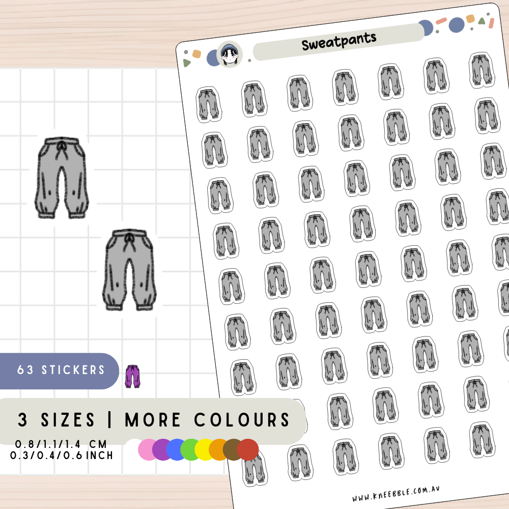 Sweatpants Planner Stickers