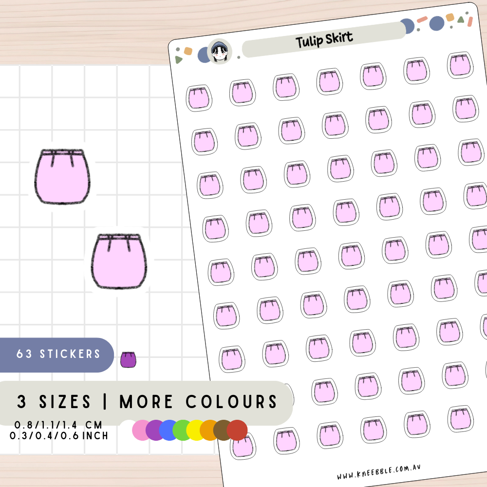 Tulip Skirt Planner Stickers