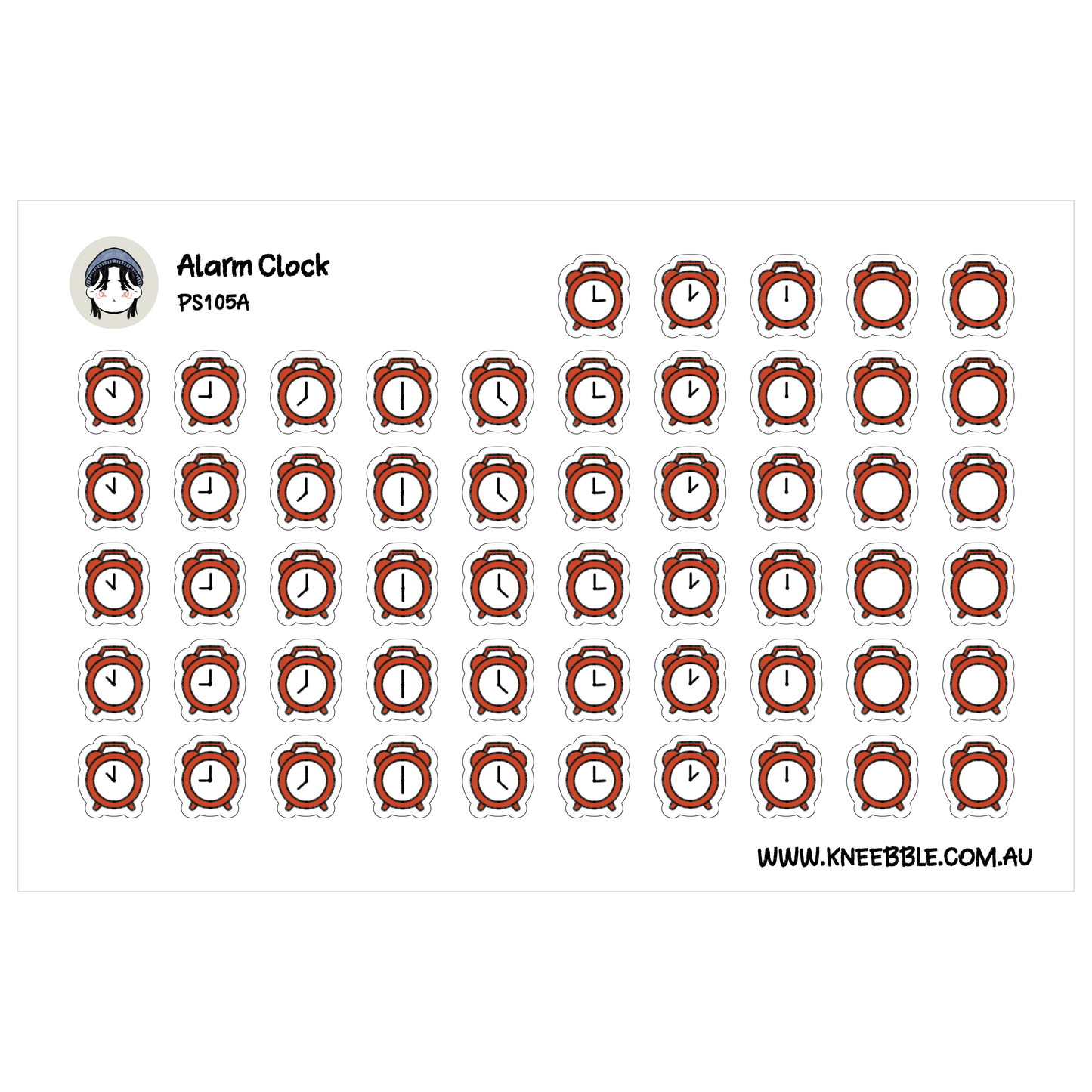 Alarm Clock Planner Stickers