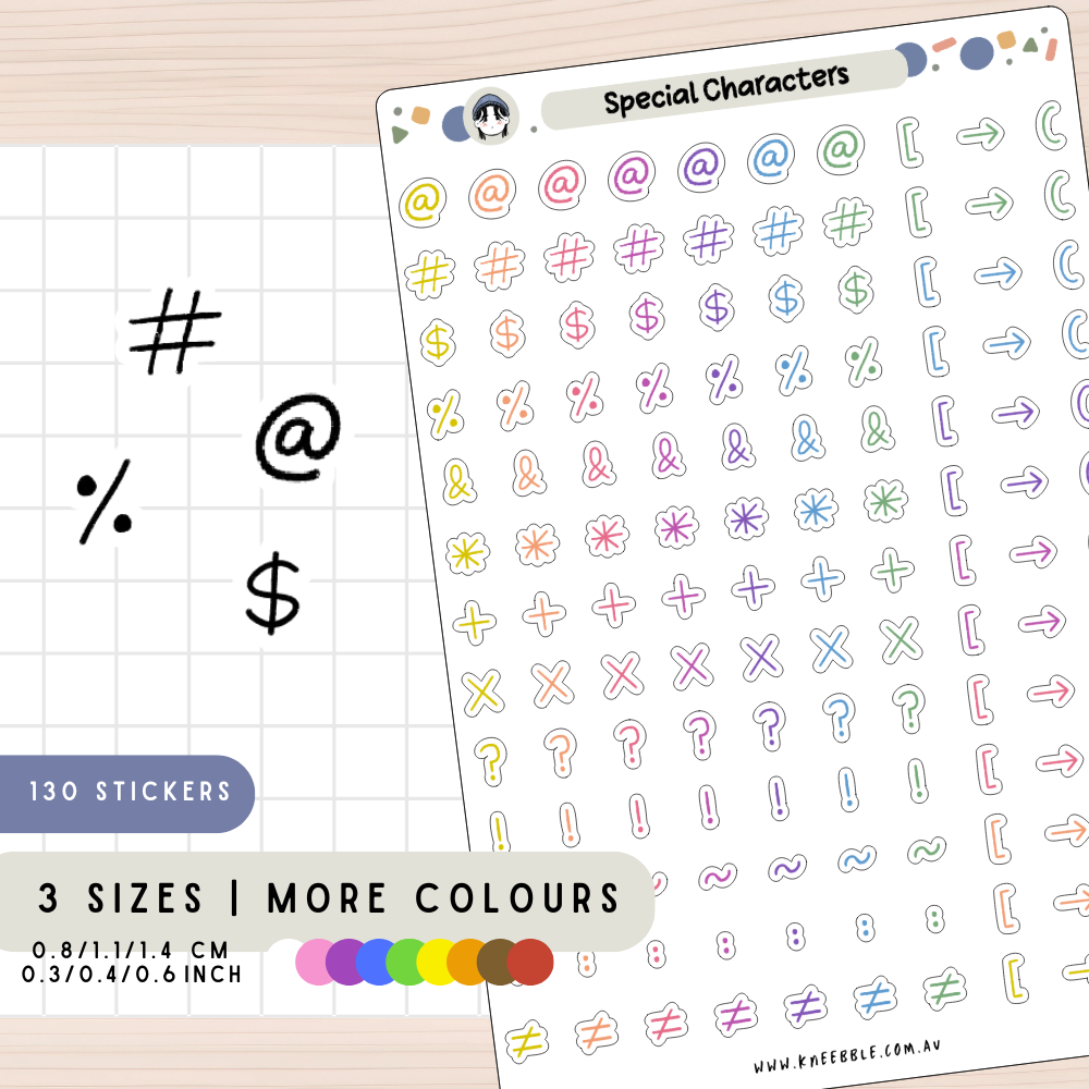 Special Characters Planner Stickers