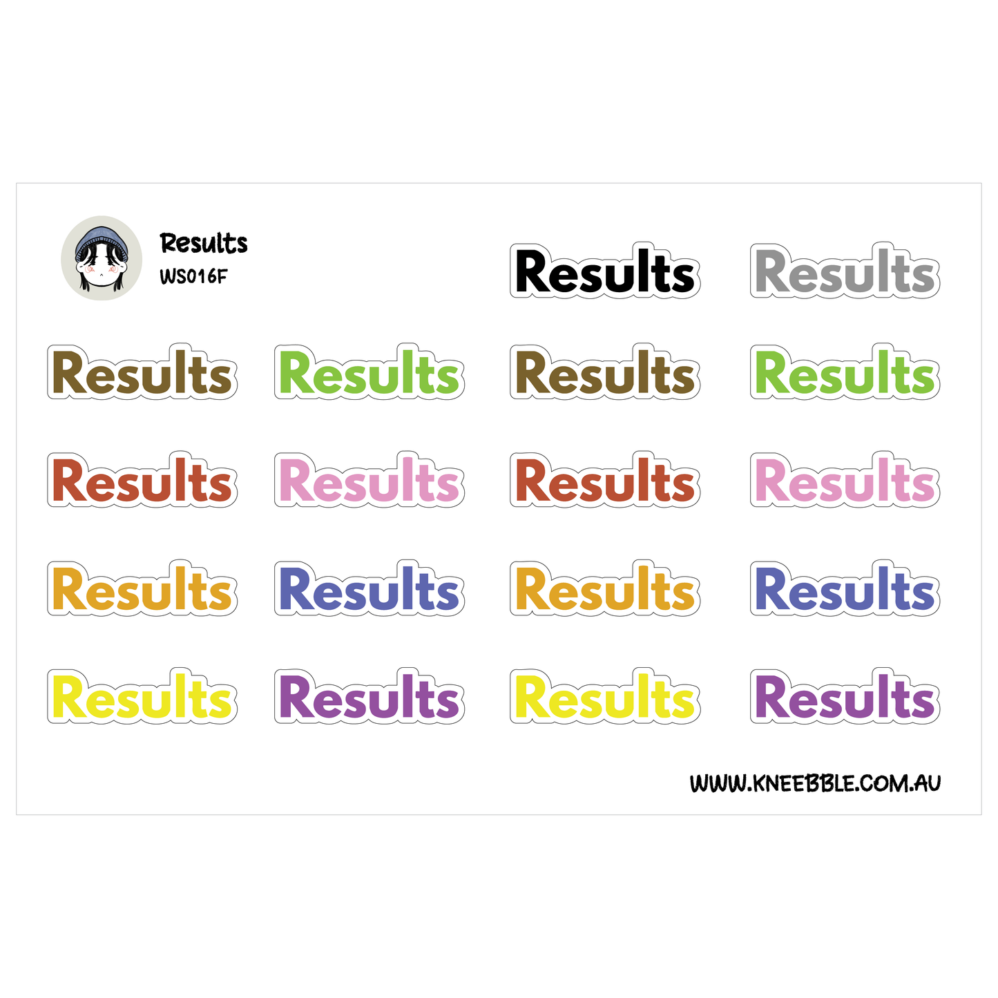 Results Planner Stickers - School College University Labels