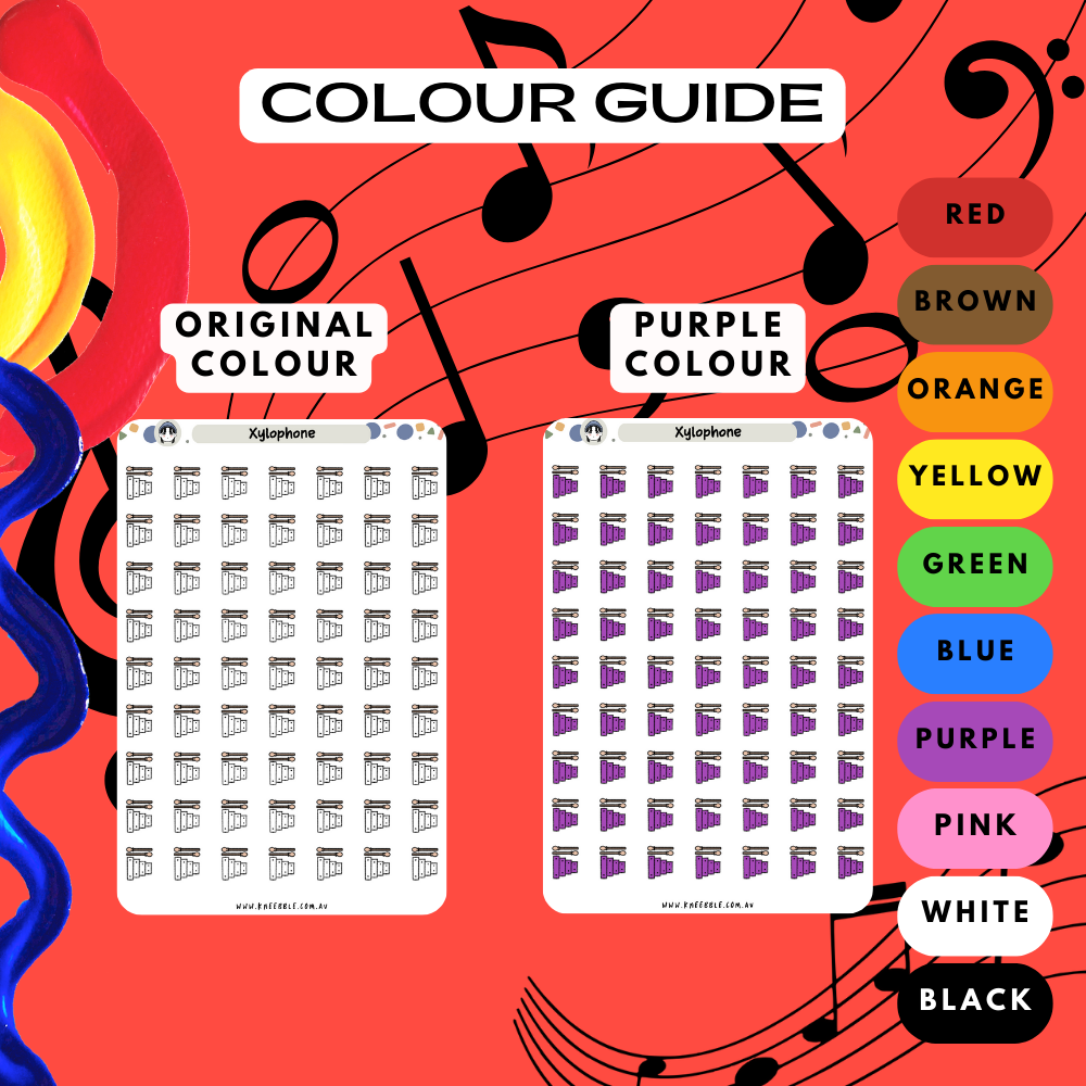 Xylophone Planner Stickers