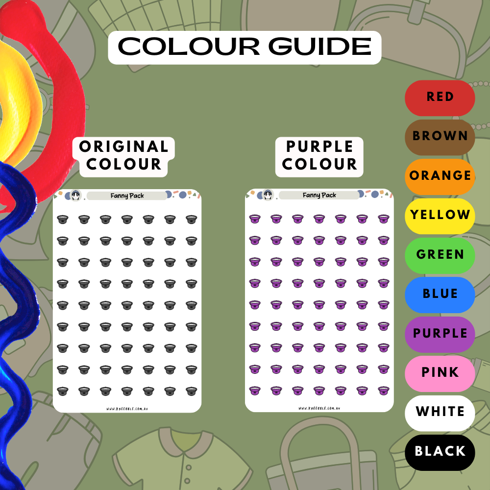 Fanny Pack Planner Stickers