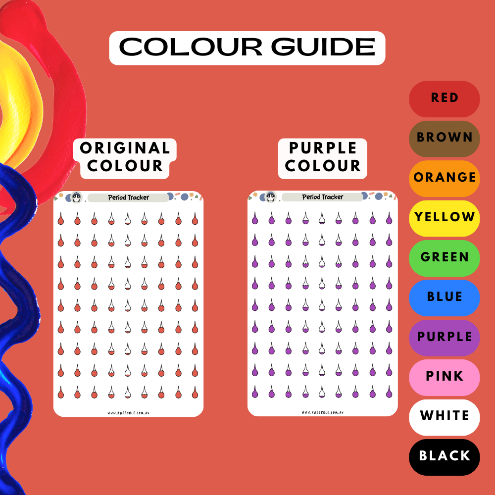 Period Tracker Planner Stickers