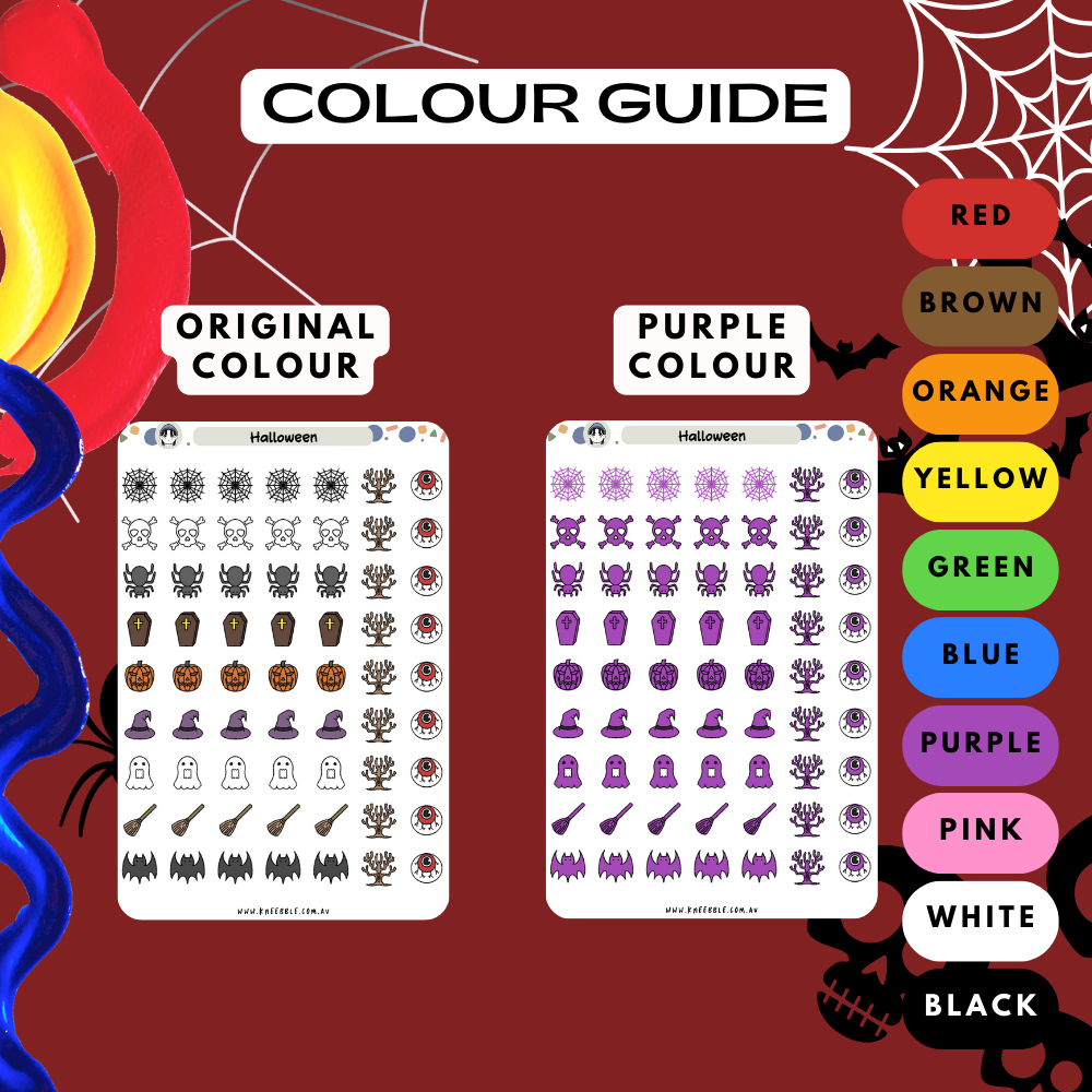 Spooky Halloween Season Planner Stickers