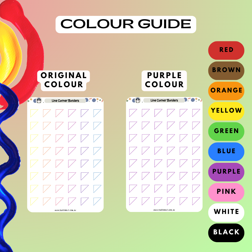 Triangle Corner Border Planner Stickers