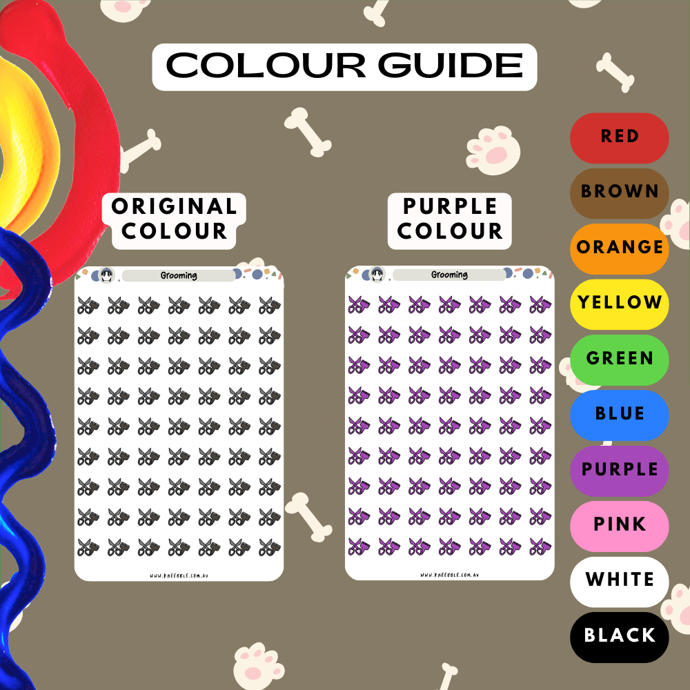 Grooming Planner Stickers