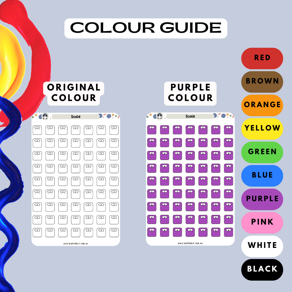 Scale Planner Stickers