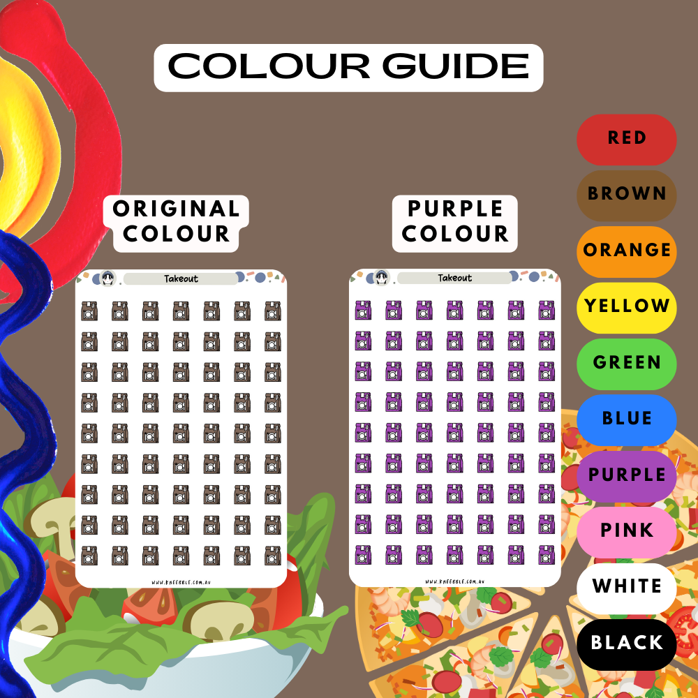 Takeout Delivery Food Planner Stickers