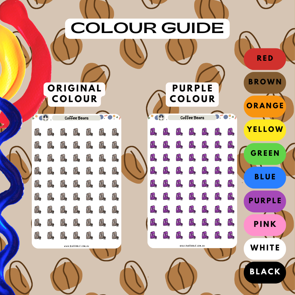 Coffee Beans Planner Stickers