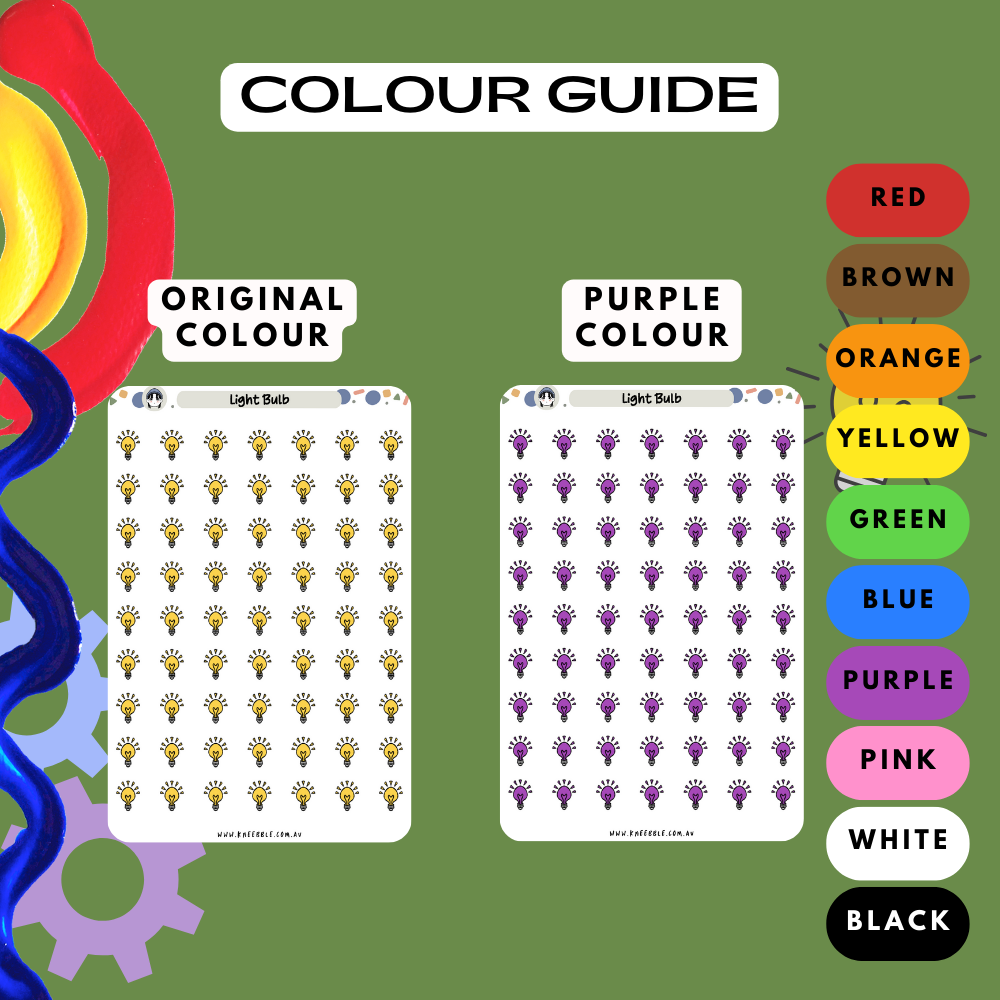 Light Bulb Idea Planner Stickers