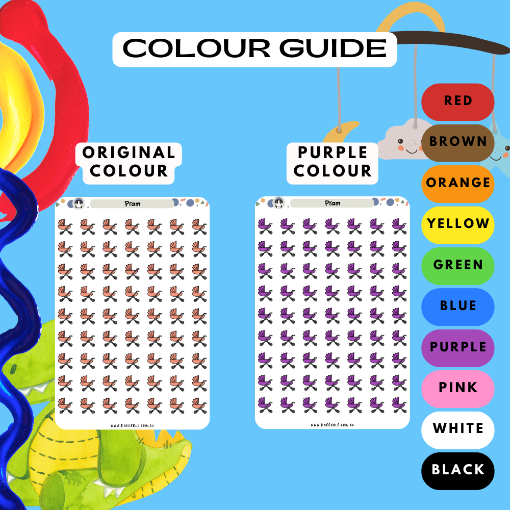 Pram Stroller Planner Stickers