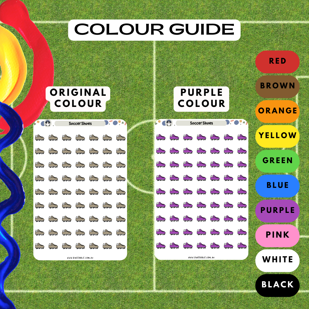 Soccer Shoes Planner Stickers