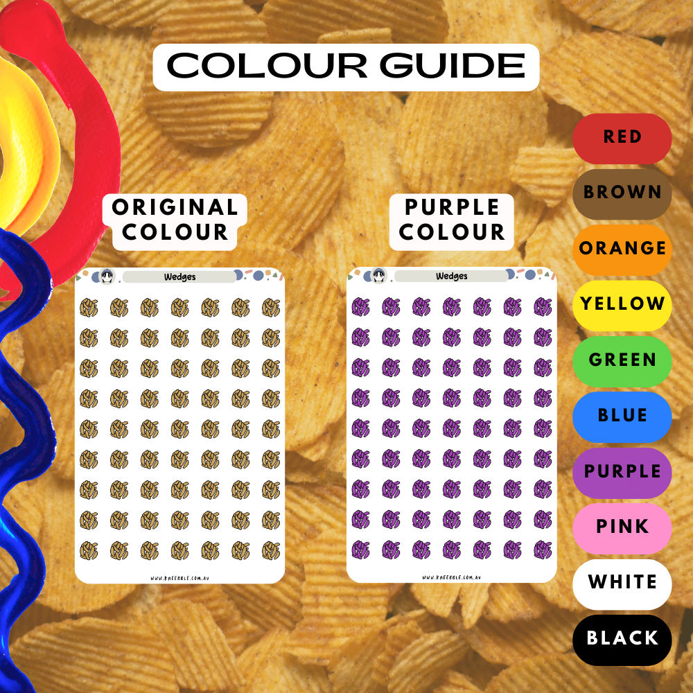 Wedges Chips Planner Stickers