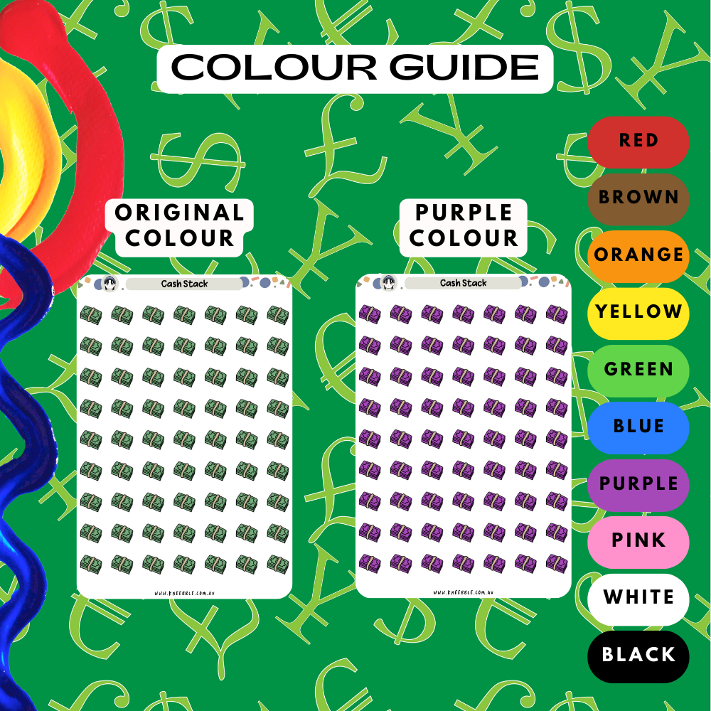 Cash Stack Planner Stickers