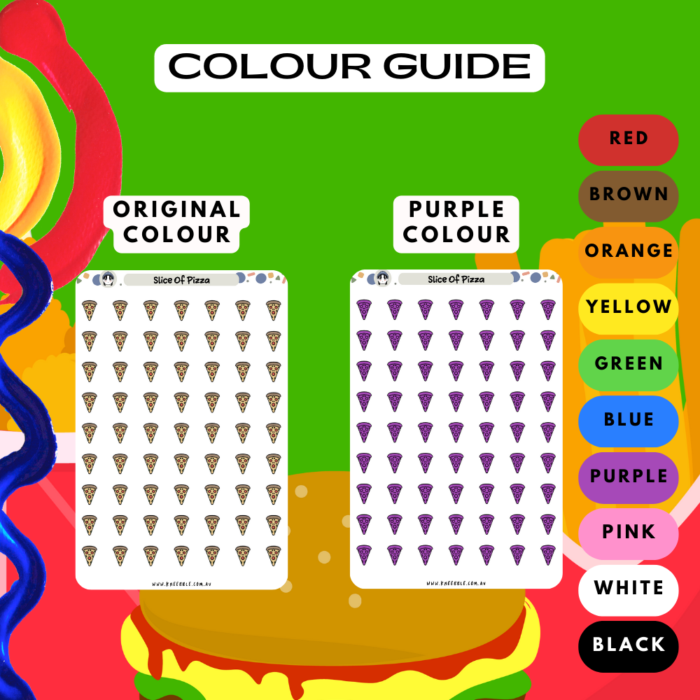 Pizza Slice Takeout Fast Food Planner Stickers