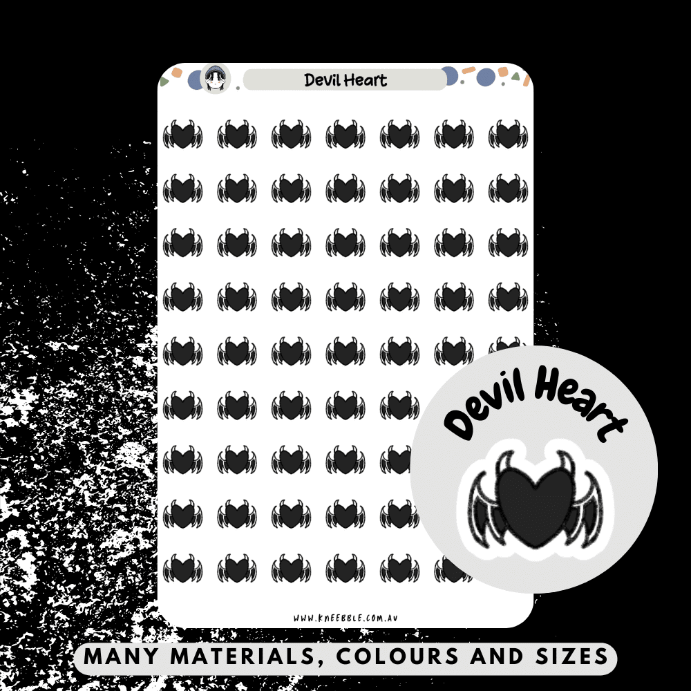 These devil heart planner stickers are perfect for those who love an edgy, rebellious, or alternative aesthetic. Whether you're into goth, emo, or just want to add a playful twist to your creative layouts, these stickers bring a bold, mischievous vibe to any planner or journal.