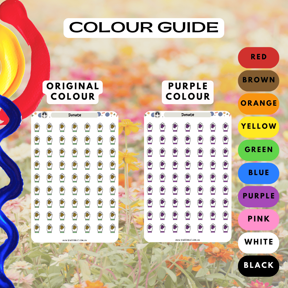 Choose from many colours such as red and purple.