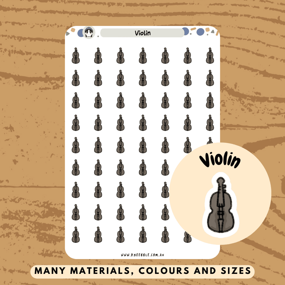 These violin planner stickers are ideal for music lovers, students, and musicians alike! Use them to mark practice sessions, performances, or simply add a melodic touch to your planner, journal, or scrapbook. Perfect for expressing your passion for classical music and the arts.