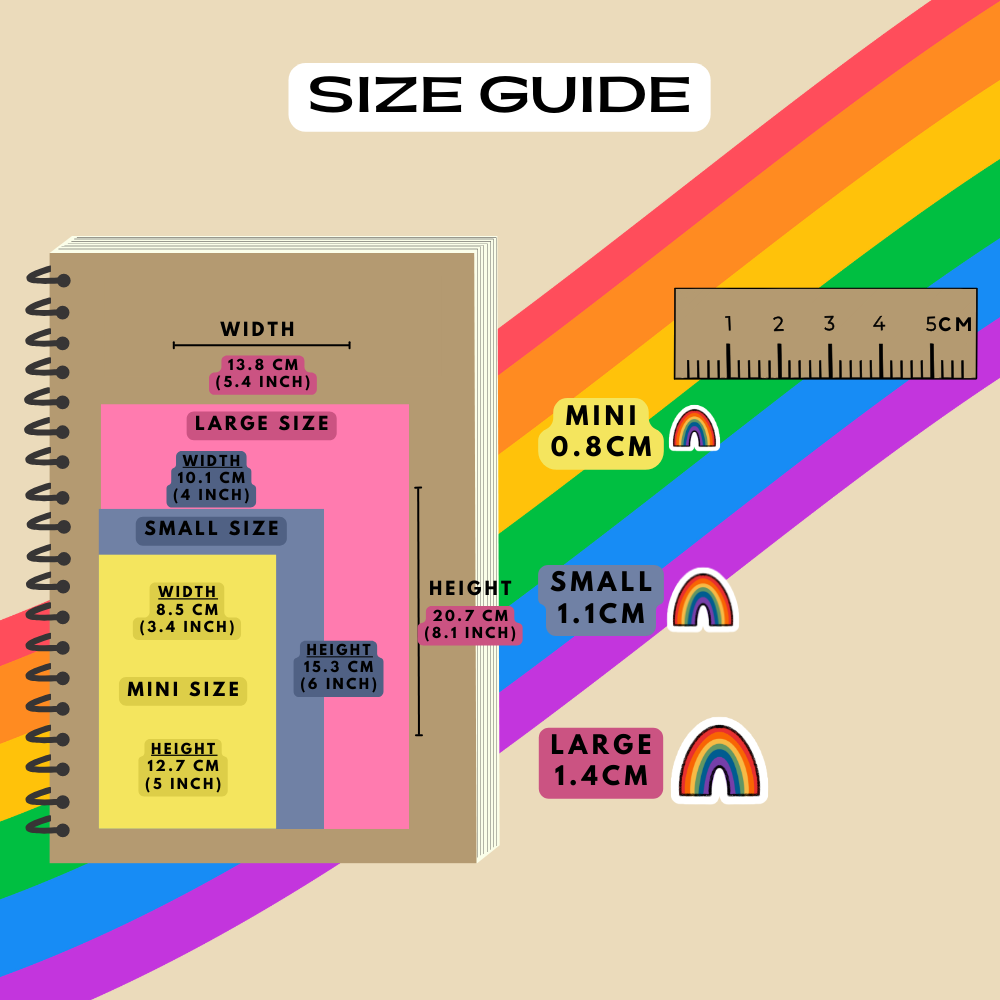 Pride Rainbow Planner Stickers