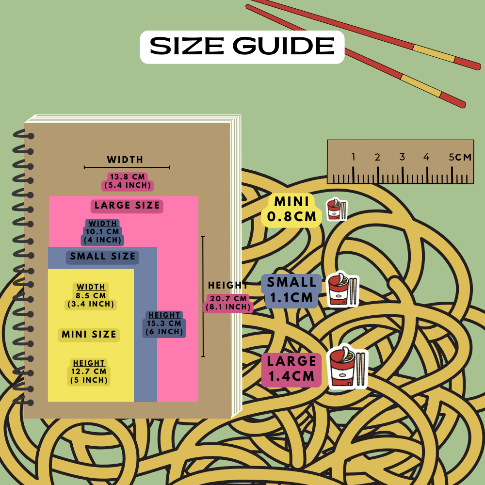 Instant Cup Noodles Ramen Planner Stickers