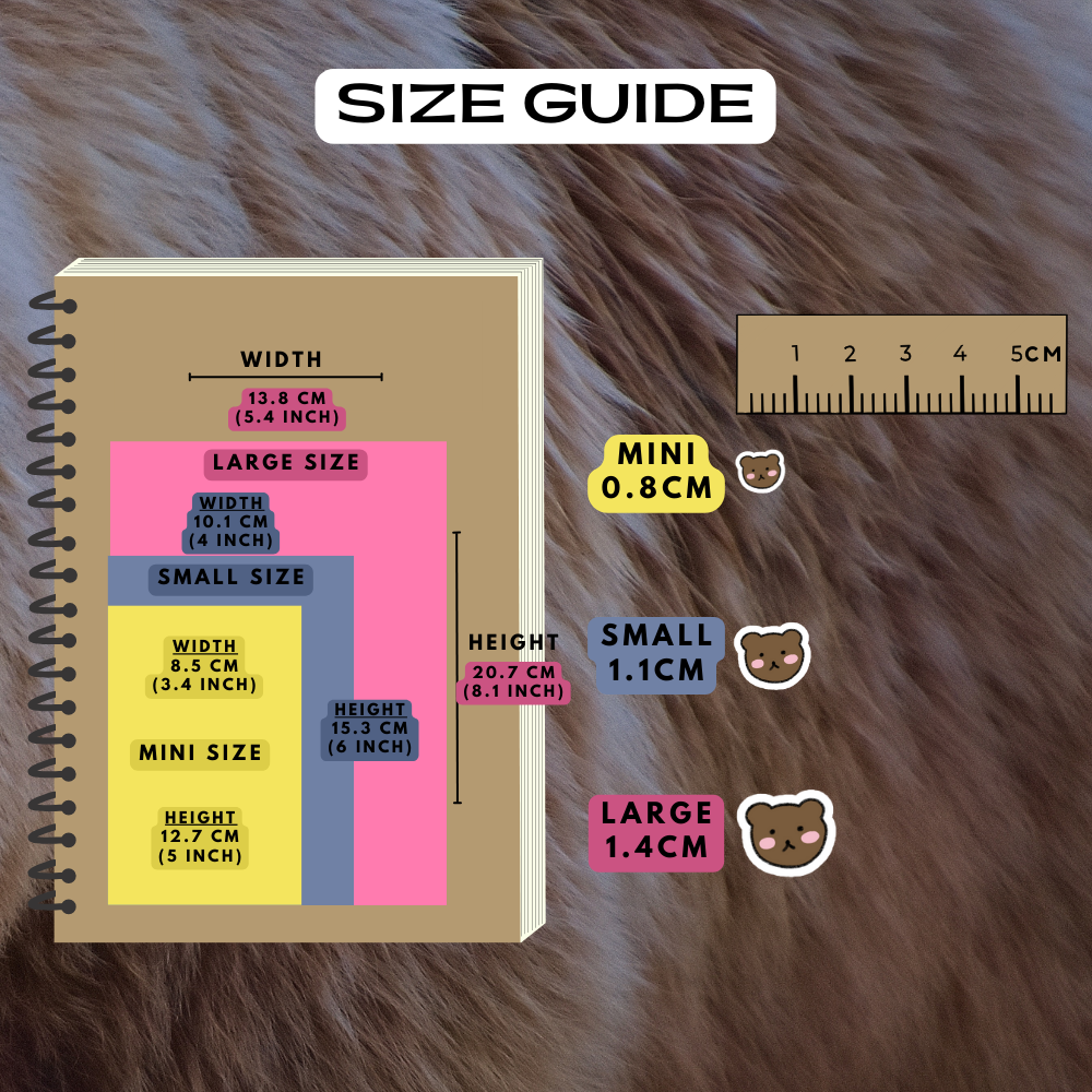 Bear Head Icon Planner Stickers