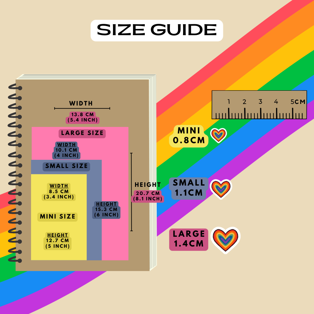 Pride Heart Planner Stickers