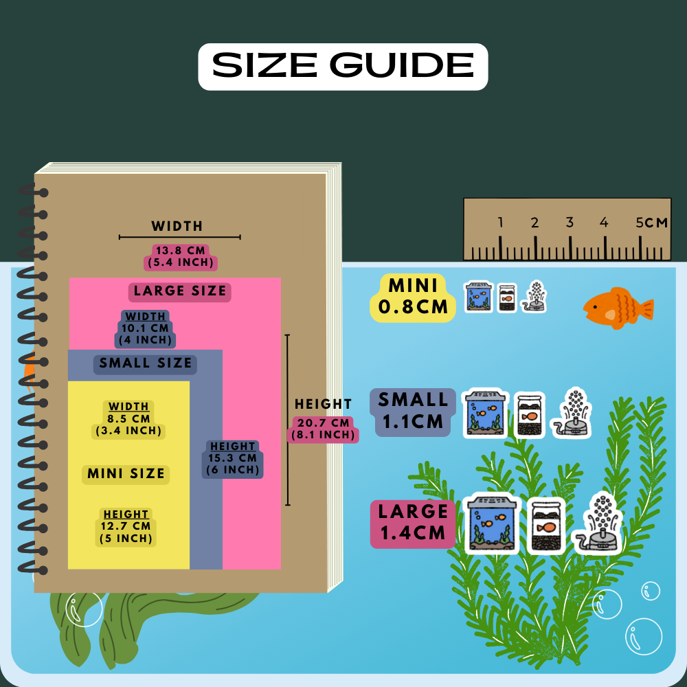 Pet Fish Tank Aquarium Care Planner Stickers