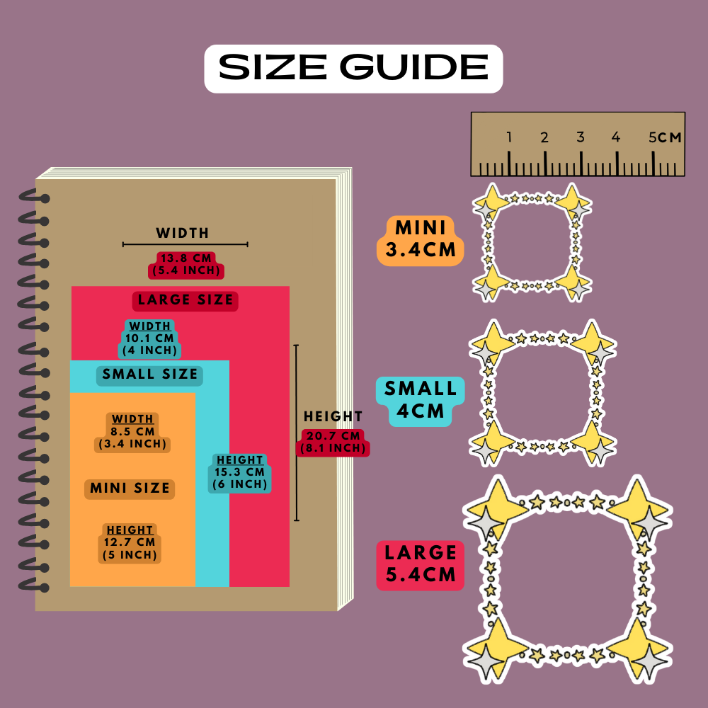 Custom Square Photo Frame Border Planner Stickers