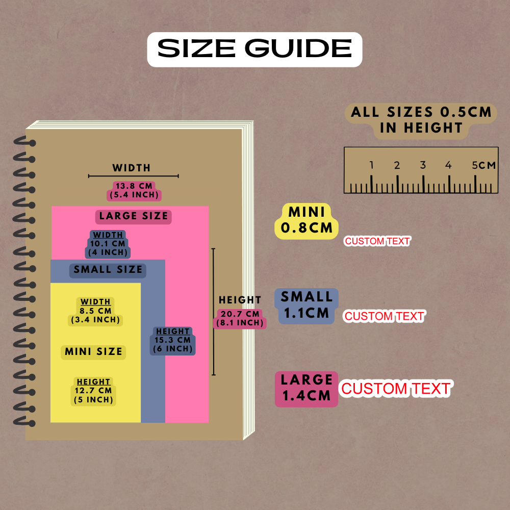 Custom Text Planner Stickers