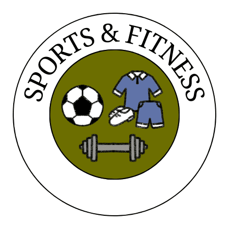 Sports and fitness collection featuring soccer balls, uniform and weight icons.