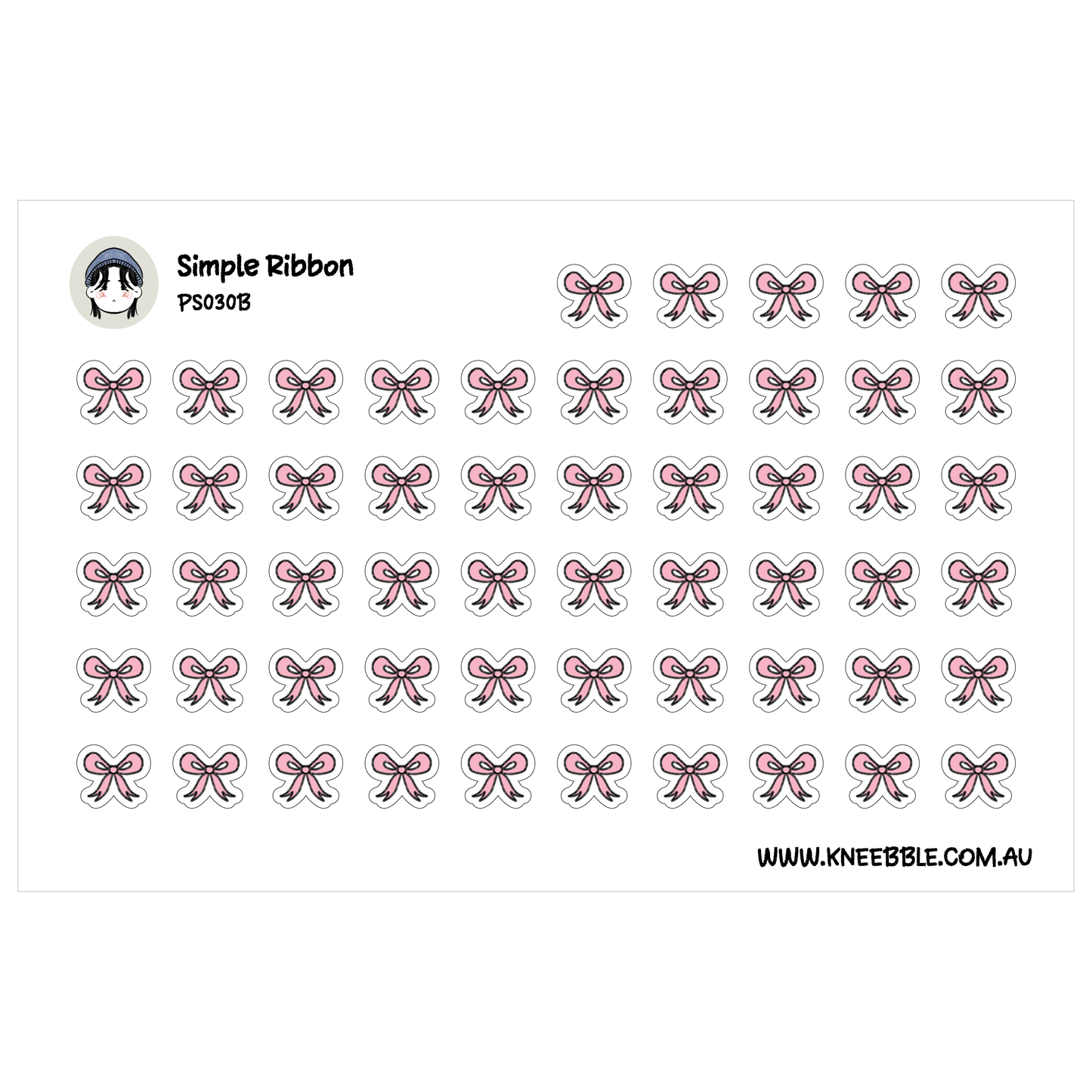 a grid of small pink bows arranged in a repeating pattern.