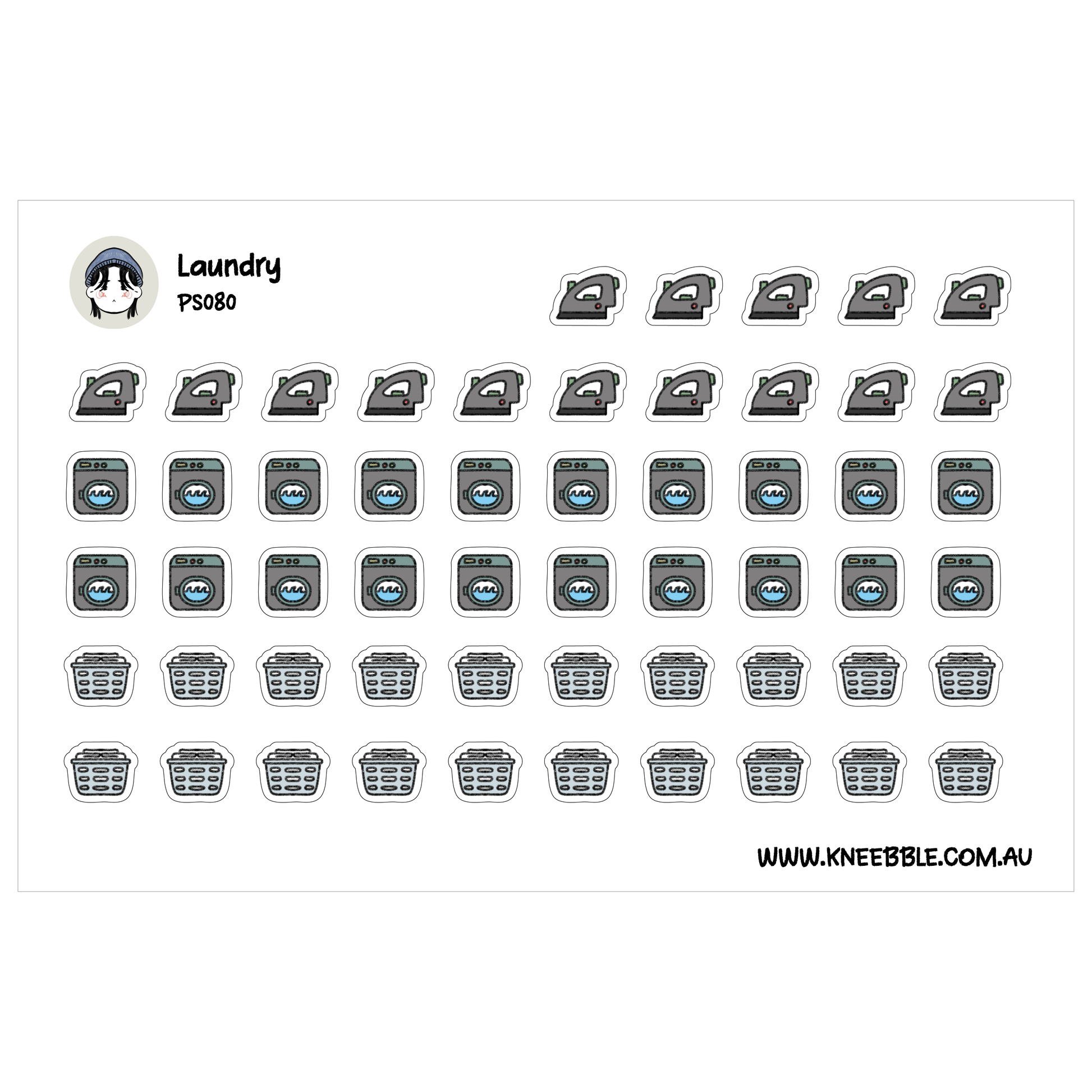 a collection of laundry-related icons and symbols, including ironing machines, washing machines, and other laundry-related items.