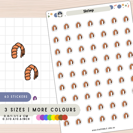 Shrimp Planner Stickers