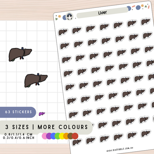 Liver Health Planner Stickers
