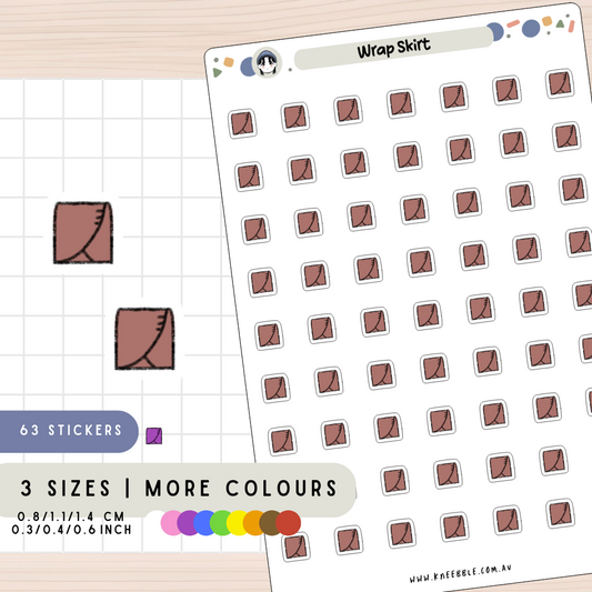 Wrap Skirt Planner Stickers