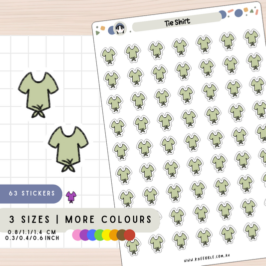 Tie Shirt Planner Stickers