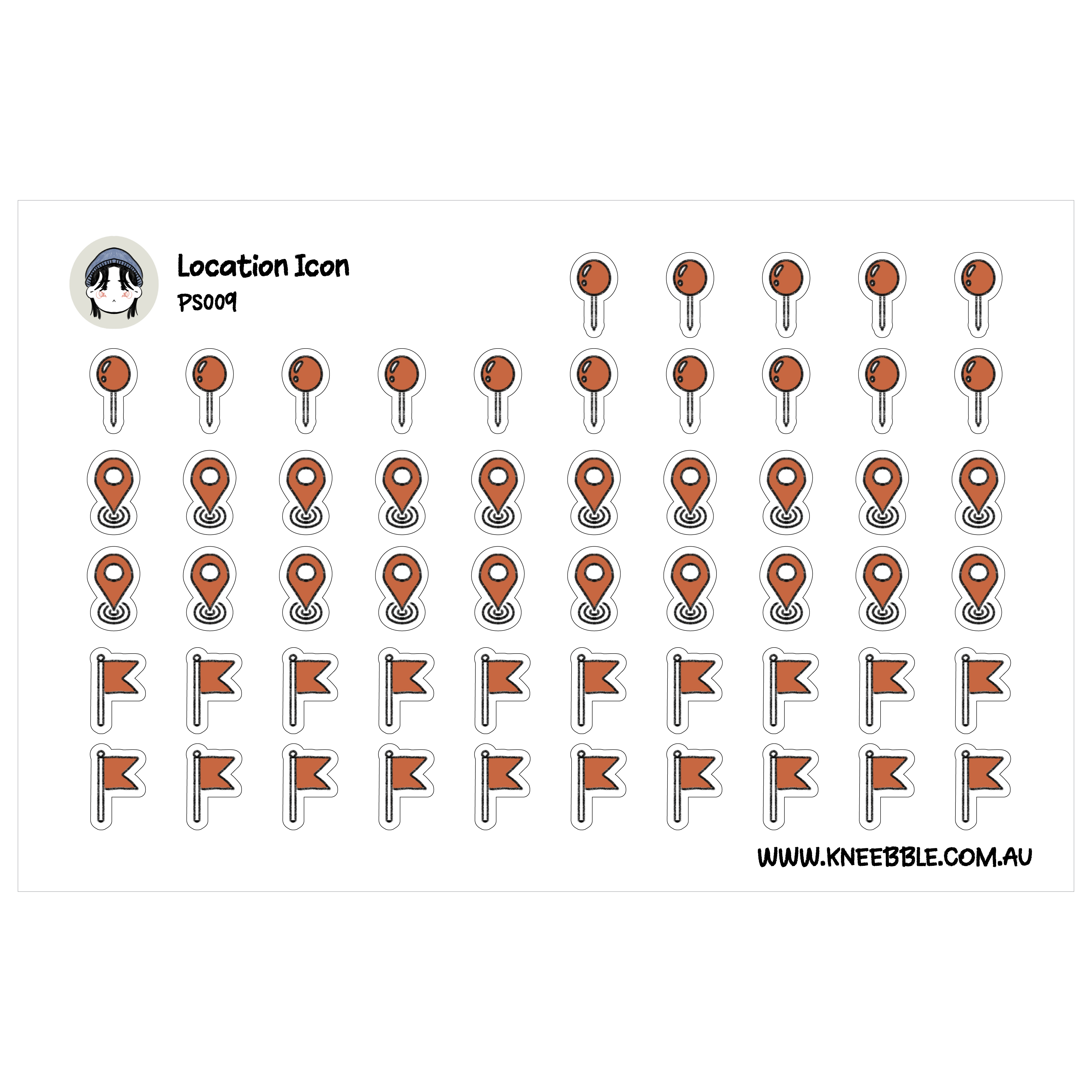 Location Planner Stickers - Decorative Map Marker & Journey Tracking ...