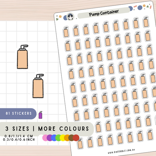 Pump Container Planner Stickers